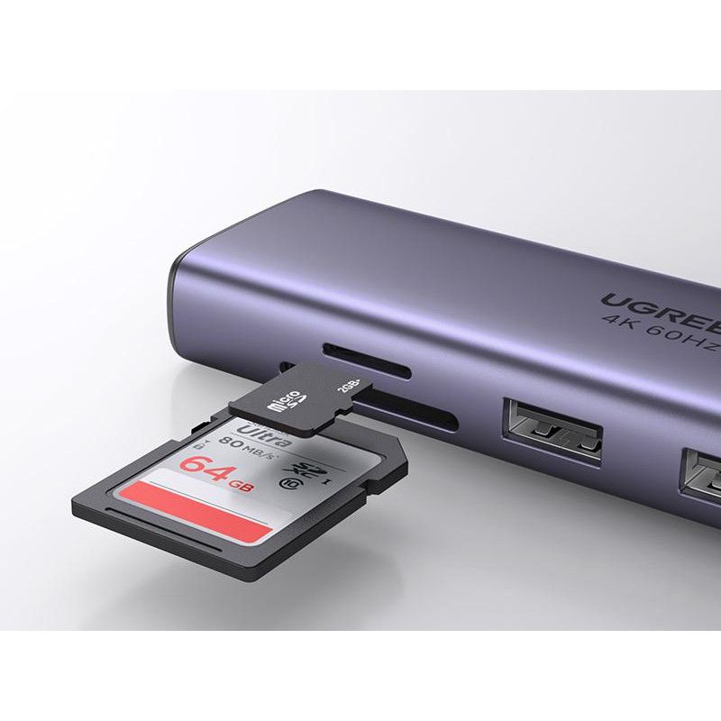 UGREEN Adaptateur Multiport 7-en-1 4K HDMI vers USB C *60515 · Dock Station · Informat Systems Strasbourg (image 6)