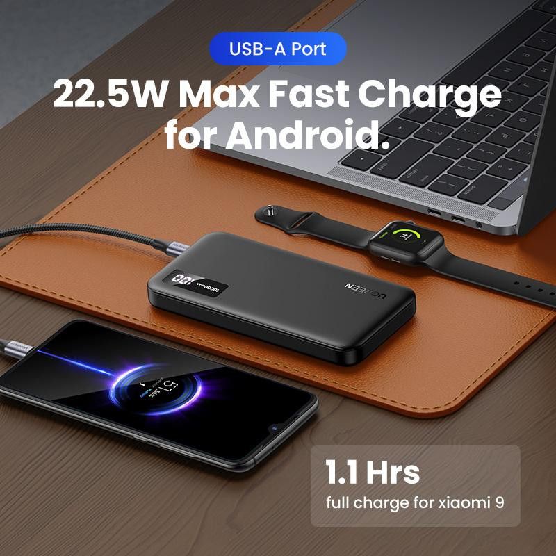 UGREEN Batterie Ext 10000mAh + 2 Ports Gris *25742 · Batteries externes · Informat Systems Strasbourg (image 3)