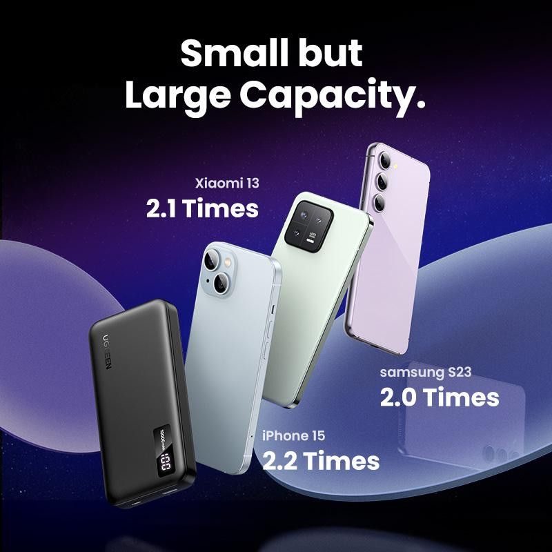 UGREEN Batterie Ext 10000mAh + 2 Ports Gris *25742 · Batteries externes · Informat Systems Strasbourg (image 4)