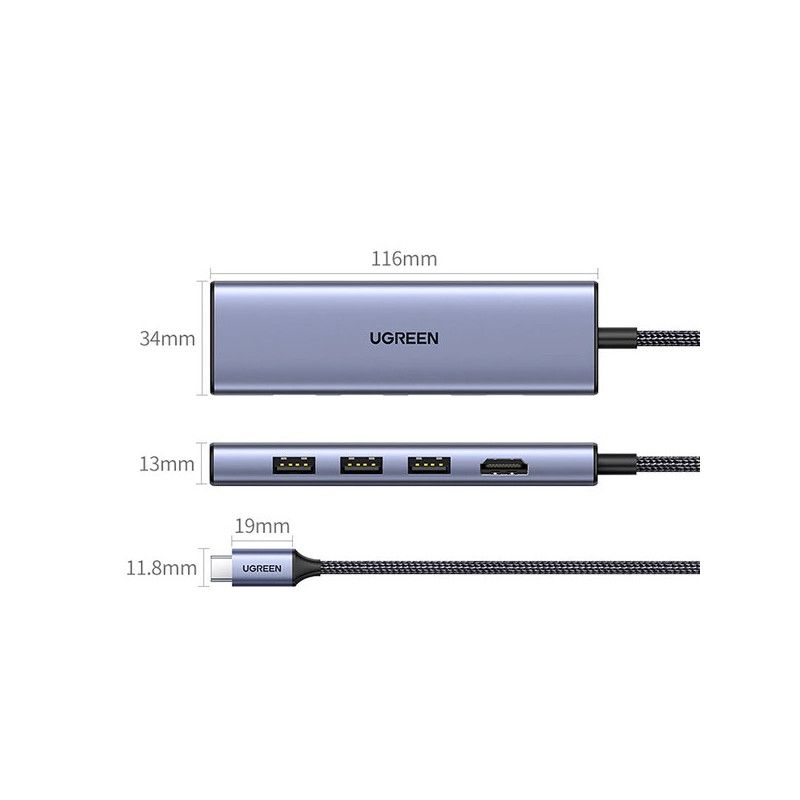 UGREEN Hub 6 en 1*20956A · Dock Station · Informat Systems Strasbourg (image 4)