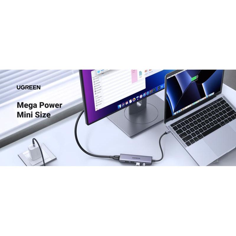UGREEN Hub 5 en 1 3xUSB3.2/USB-C/HDMI 4K *15596 · Hub USB · Informat Systems Strasbourg (image 2)