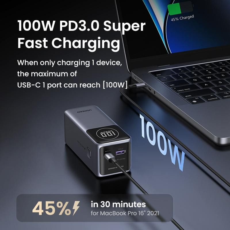 UGREEN Batterie d'Urgence Tour 12000mAh 100W *35526B · Batteries externes · Informat Systems Strasbourg (image 3)