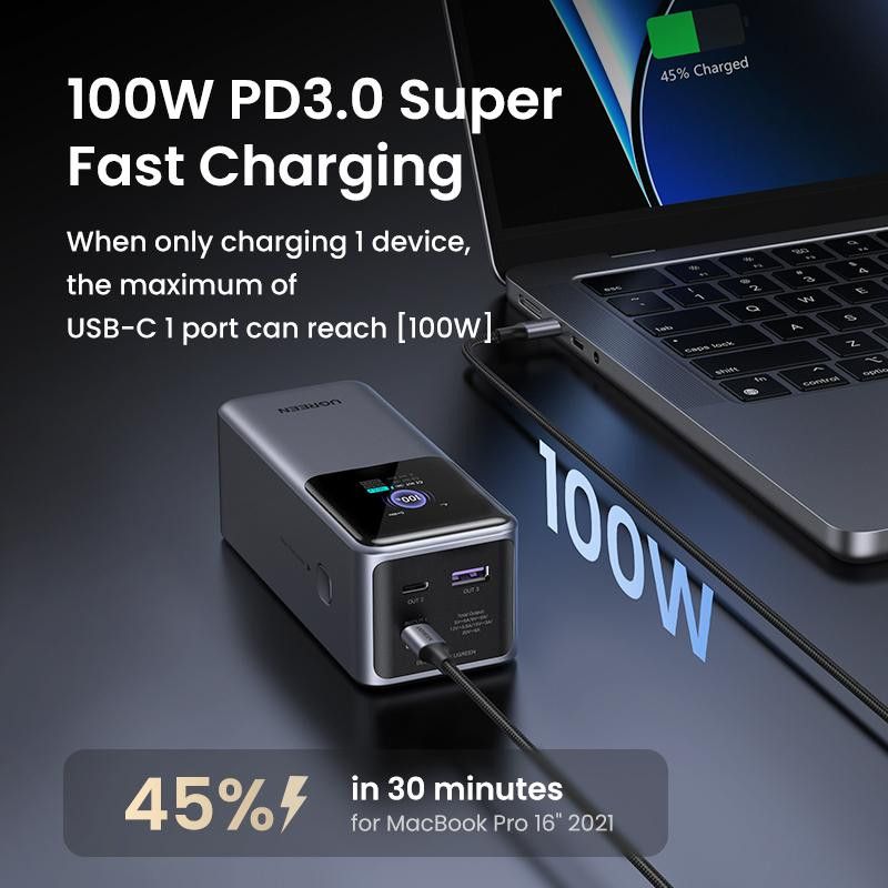 UGREEN Batterie d'Urgence Tour 20000mAh 130W *35524B · Batteries externes · Informat Systems Strasbourg (image 7)