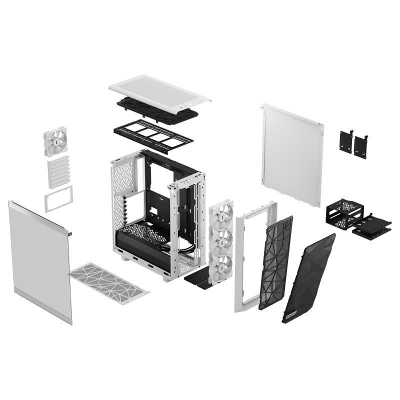 FRACTAL DESIGN FRACTL DESIGN AB Meshify 2 Compact RGB White TG Clear Tint o · Boîtiers · Informat Systems Strasbourg (image 4)