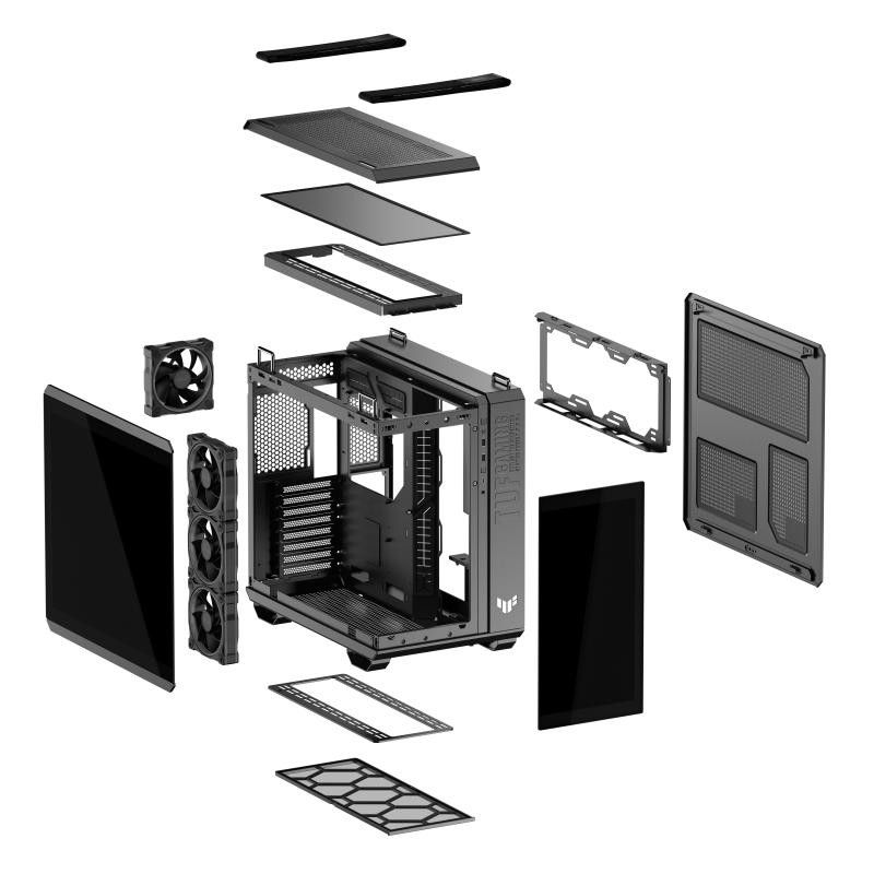 ASUS TUF GAMING GT502 HORIZON TG ARGB BLACK · Boîtiers · Informat Systems Strasbourg (image 20)