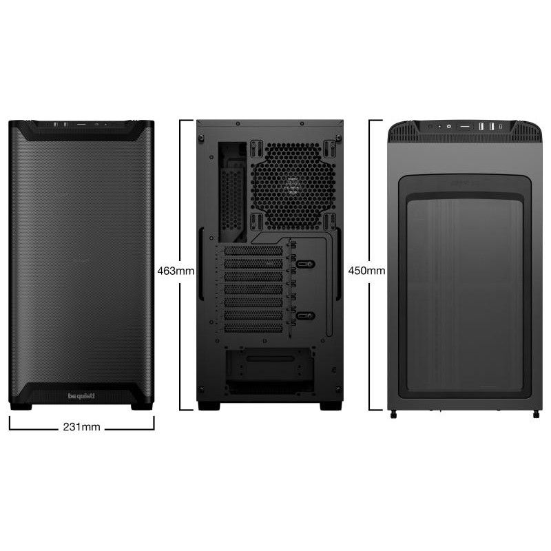 BE QUIET! PURE BASE 501 Airflow Black · Boîtiers · Informat Systems Strasbourg (image 2)
