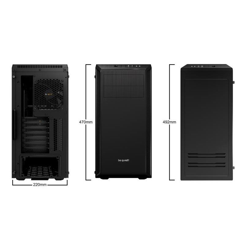 BE QUIET! PURE BASE 600 Window Black · Boîtiers · Informat Systems Strasbourg (image 4)