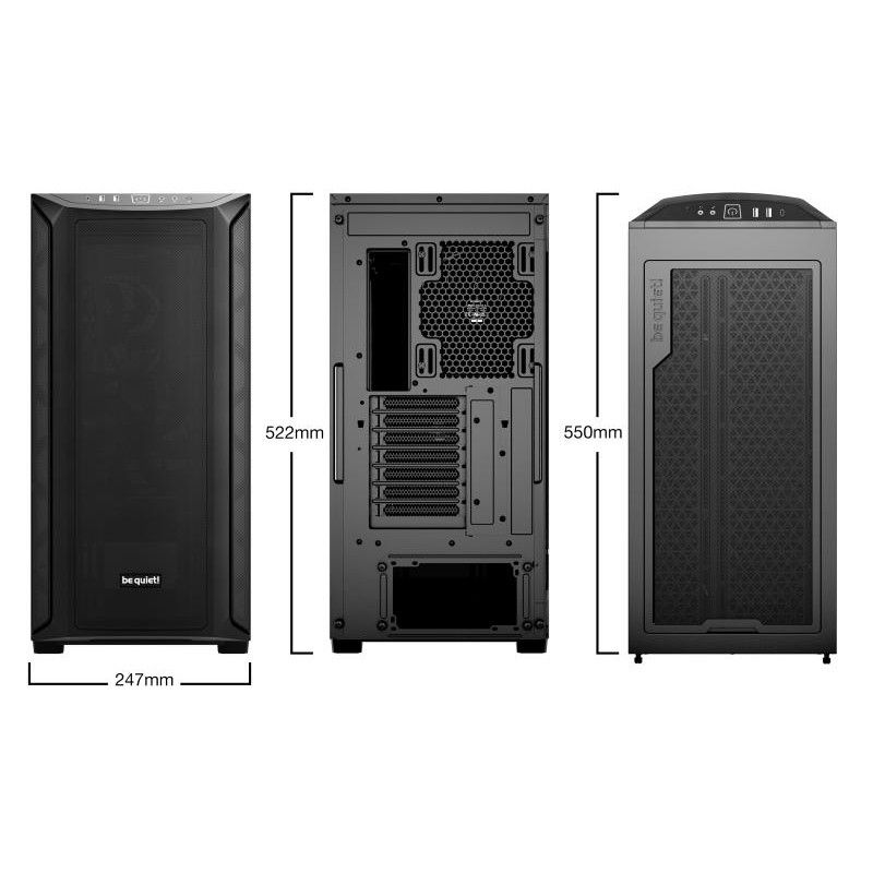 BE QUIET! SHADOW BASE 800 Black · Boîtiers · Informat Systems Strasbourg (image 2)