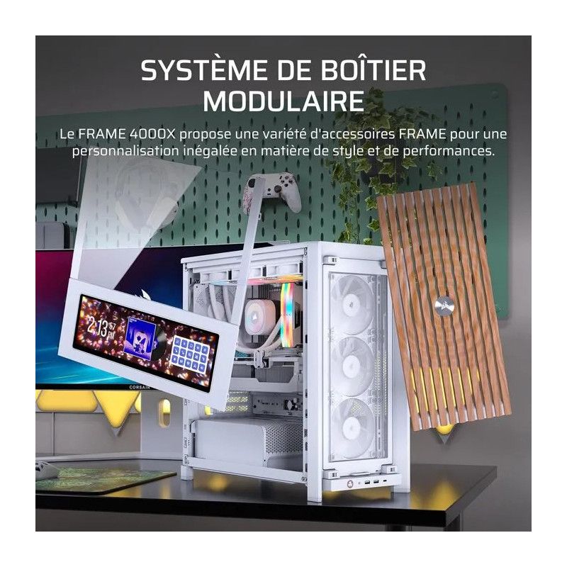 CORSAIR FRAME 4000X RS, WHITE · Boîtiers · Informat Systems Strasbourg