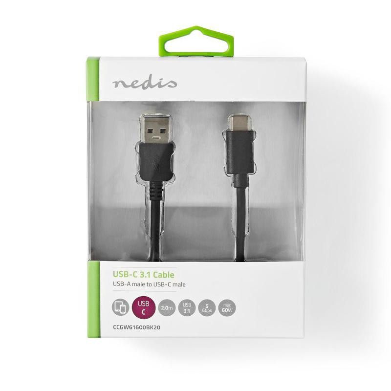 NEDIS CABLE USB 3.2 GEN 1 A-Male C-Male 2m · Connectiques · Informat Systems Strasbourg (image 3)