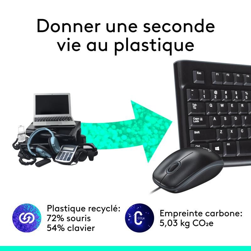 Logitech KIT MK120 fil Noir Retail · Claviers PC · Informat Systems Strasbourg (image 12)