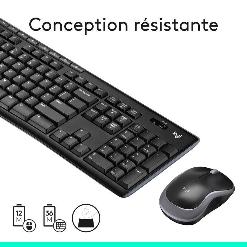 Logitech KIT MK270 sans fil Noir Retail · Claviers PC · Informat Systems Strasbourg (image 11)