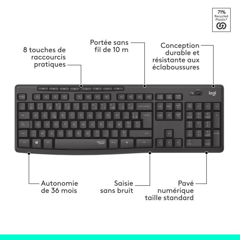 Logitech KIT MK295 Silent · Claviers PC · Informat Systems Strasbourg (image 12)