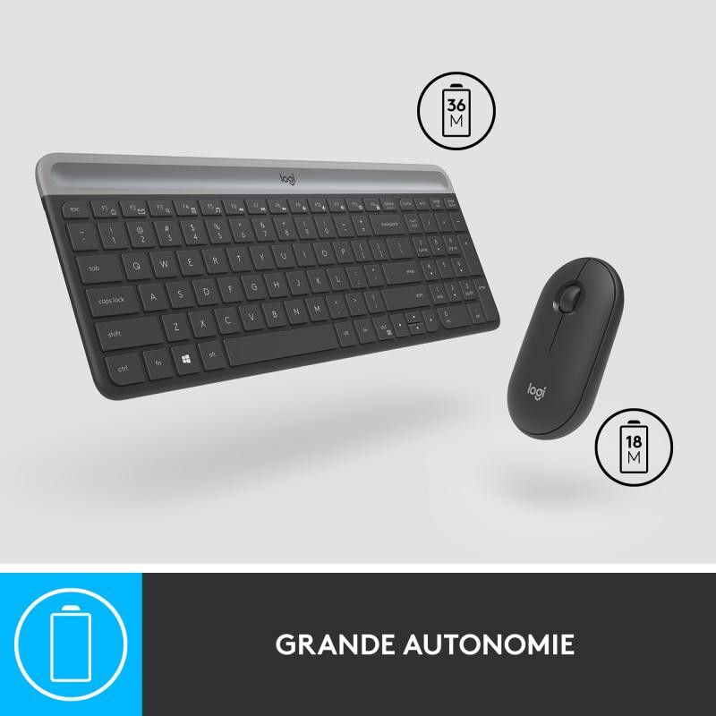 Logitech KIT MK470 Slim Noir · Claviers PC · Informat Systems Strasbourg (image 11)