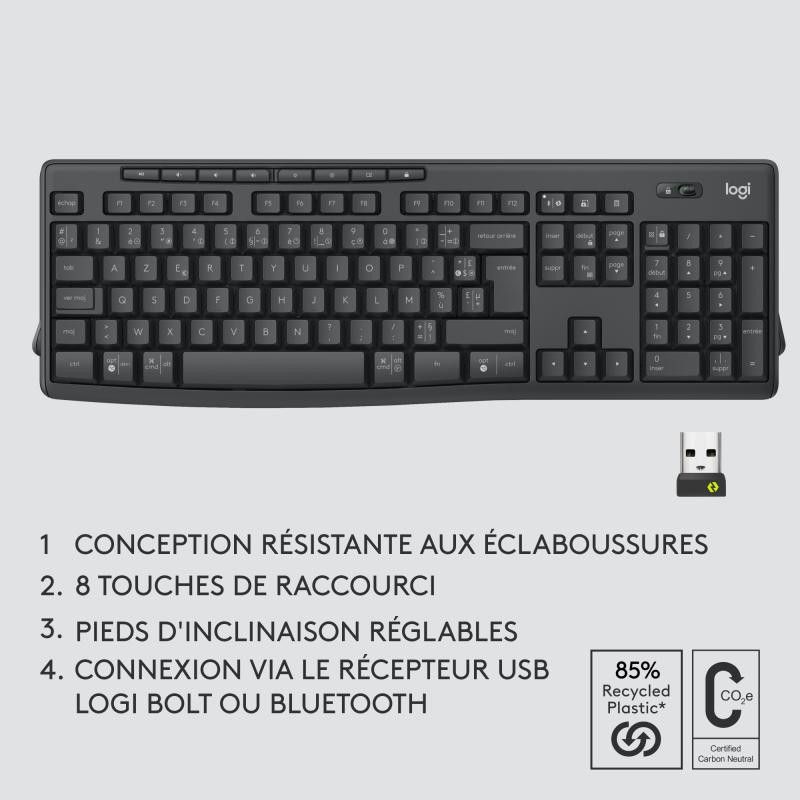Logitech KIT MK370 For Business Noir · Claviers PC · Informat Systems Strasbourg (image 11)