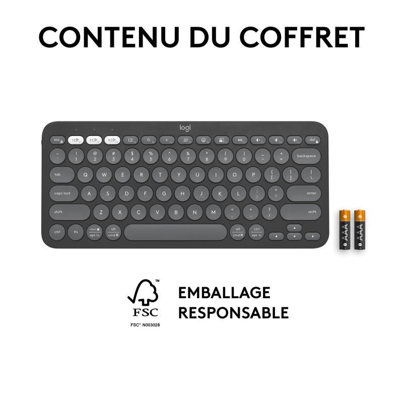 Logitech Pebble Keys 2 K380s Noir · Claviers PC · Informat Systems Strasbourg (image 15)