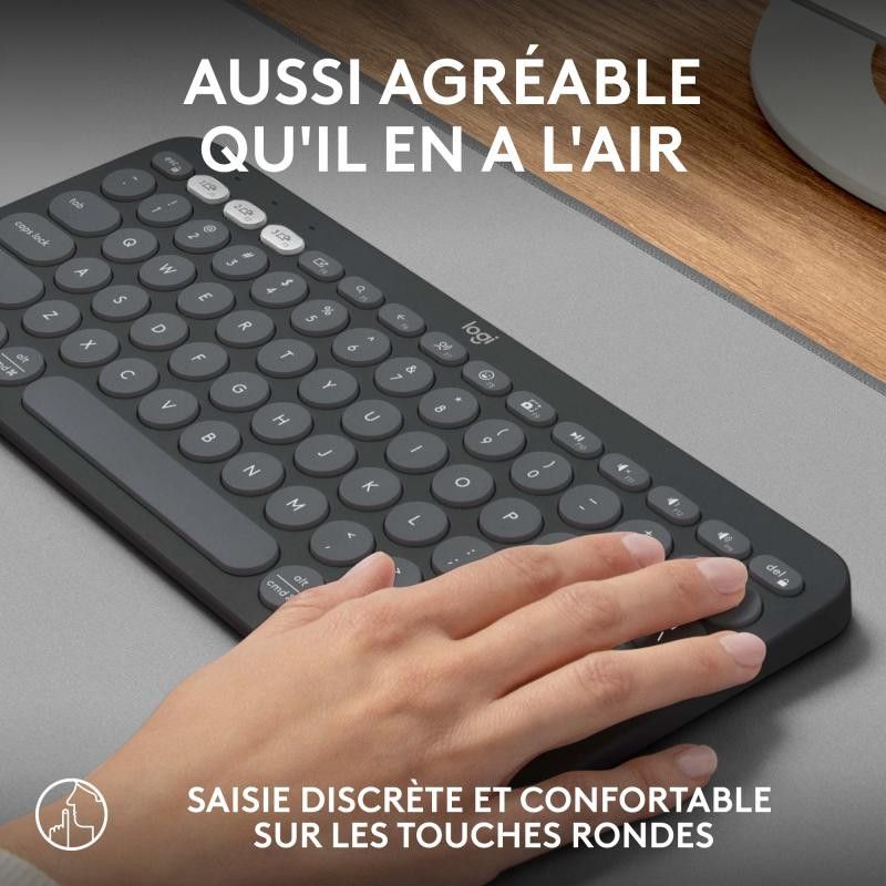 Logitech Pebble Keys 2 K380s Noir · Claviers PC · Informat Systems Strasbourg (image 10)