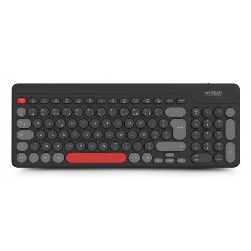 Urban Factory ONLEE COLOR: CLAVIER PLAT SANS FIL 2.4GHZ - NOIR/ROUGE/GRIS · Claviers PC · Informat Systems Strasbourg (image 2)
