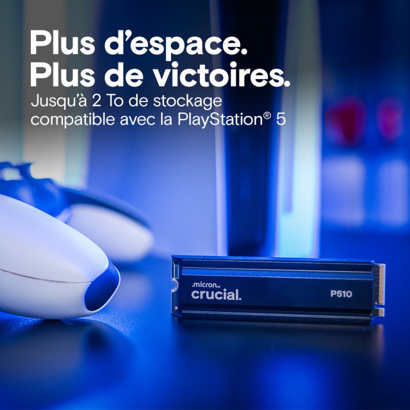 CRUCIAL P510 2TB PCIe Gen5 NVMe 2280 M.2 SSD with heatsink · SSD M.2 · Informat Systems Strasbourg (image 7)