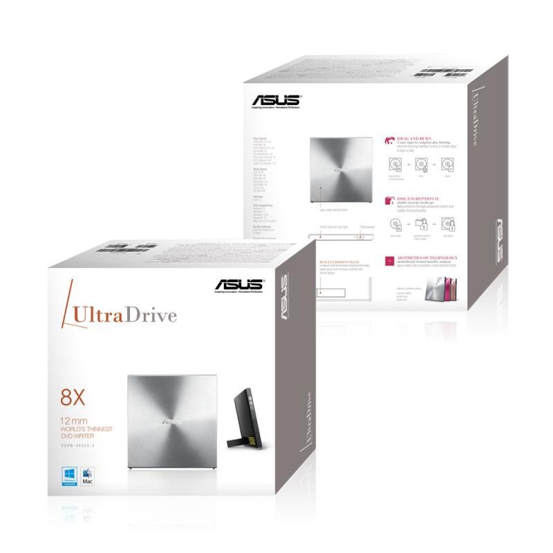 ASUS SDRW-08U5S-U UltraDrive Argent · Graveur · Informat Systems Strasbourg (image 2)
