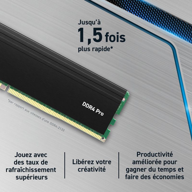 CRUCIAL PRO 32G (1x32G) DDR4-3200 Tray *CP32G4DFRA32AT · Mémoires PC · Informat Systems Strasbourg (image 3)
