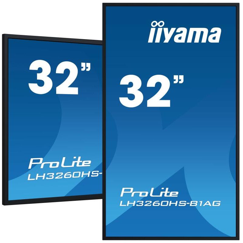iiyama LH3260HS-B1AG Écran d'affichage dynamique Carte A numérique 80 cm (31.5") LED Wifi 500 cd/m² Full HD Noir Intégré d...