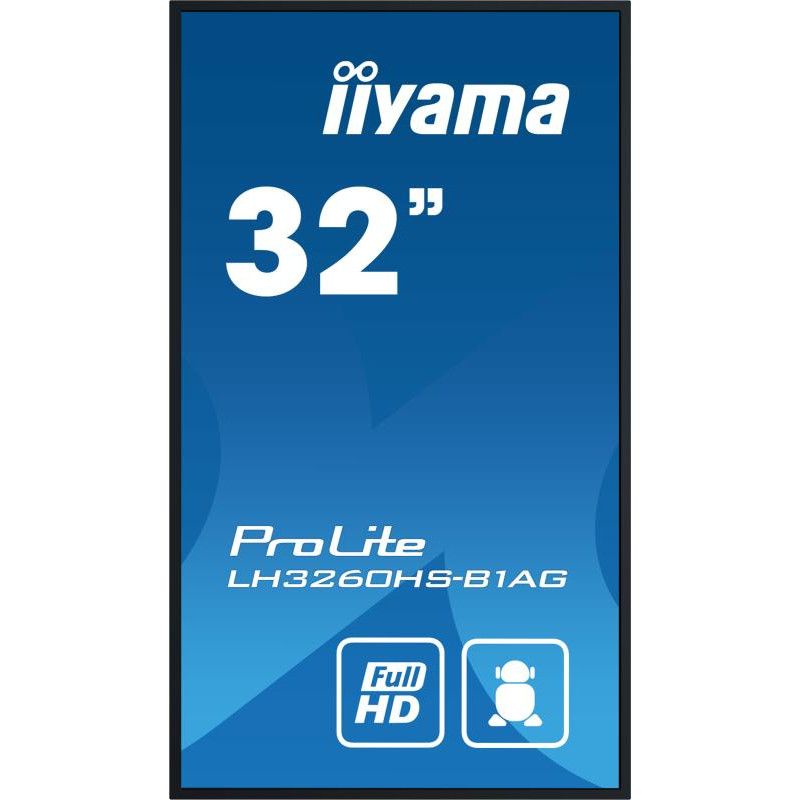 iiyama LH3260HS-B1AG Écran d'affichage dynamique Carte A numérique 80 cm (31.5") LED Wifi 500 cd/m² Full HD Noir Intégré d... (image 3)