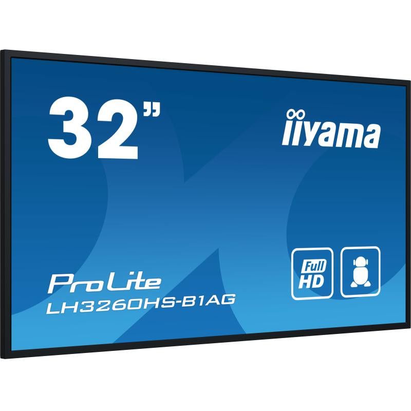 iiyama LH3260HS-B1AG Écran d'affichage dynamique Carte A numérique 80 cm (31.5") LED Wifi 500 cd/m² Full HD Noir Intégré d... (image 4)