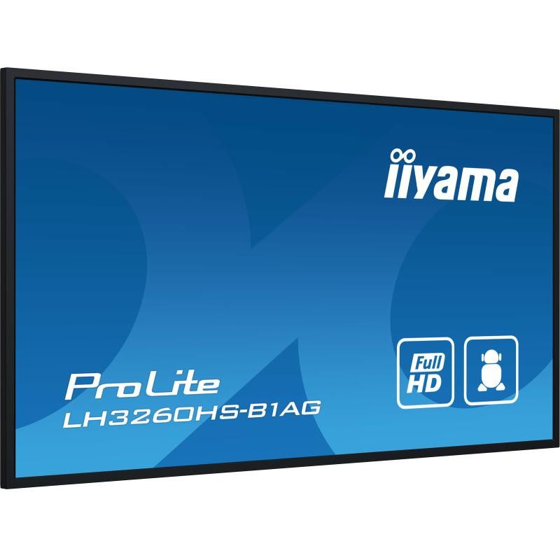 iiyama LH3260HS-B1AG Écran d'affichage dynamique Carte A numérique 80 cm (31.5") LED Wifi 500 cd/m² Full HD Noir Intégré d... (image 6)
