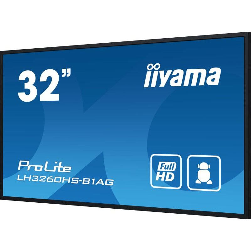 iiyama LH3260HS-B1AG Écran d'affichage dynamique Carte A numérique 80 cm (31.5") LED Wifi 500 cd/m² Full HD Noir Intégré d... (image 7)
