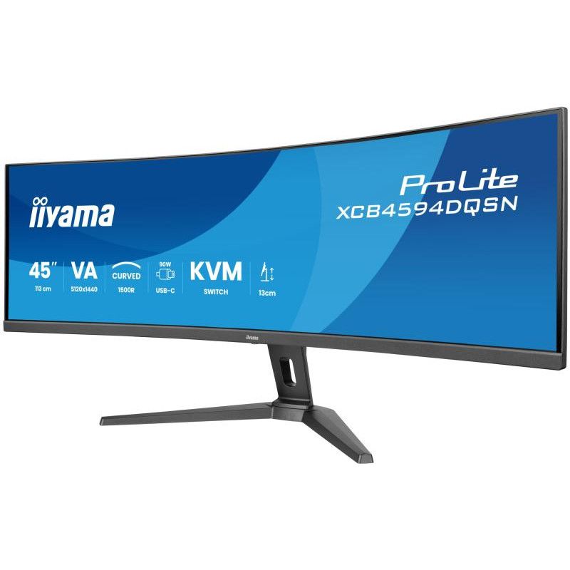 iiyama G-MASTER 45"LCD Curved Bus. UWQHD écran plat de PC 113 cm (44.5") 5120 x 1440 pixels Dual QHD LED Noir · Moniteur ·... (image 3)