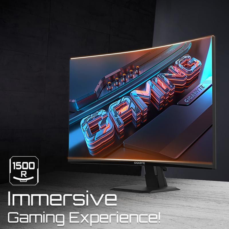 GIGABYTE GS27FC Écran gaming incurvé 27" FHD - 1920 x 1080, 180Hz, 1ms, 250 cd/m², FreeSync Premium, HDR Ready, HDMI 2.0, ... (image 7)