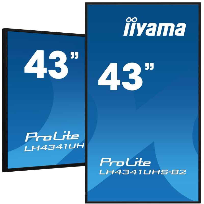iiyama LH4341UHS-B2 Écran d'affichage dynamique 108 cm (42.5") LCD 500 cd/m² 4K Ultra HD Intégré dans le processeur Androi...