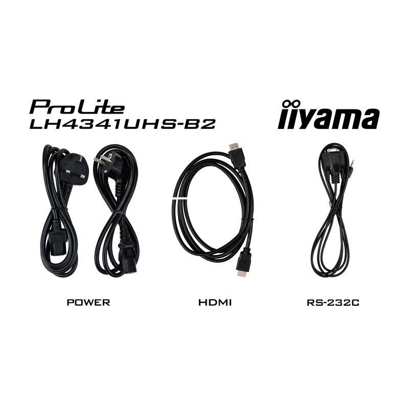 iiyama LH4341UHS-B2 Écran d'affichage dynamique 108 cm (42.5") LCD 500 cd/m² 4K Ultra HD Intégré dans le processeur Androi... (image 17)