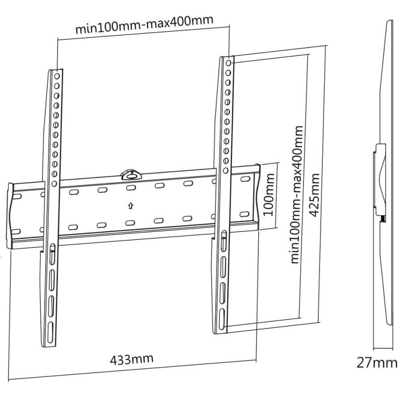 KIMEX Support Mural Fixe pour Ecran TV 32'' - 55'' · Accessoires écrans · Informat Systems Strasbourg (image 5)
