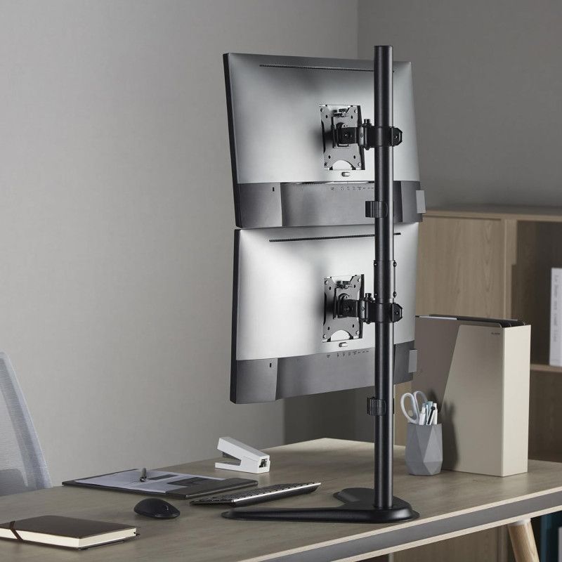 KIMEX Support de Bureau Sur Pied pour 2 Ecrans Moniteurs TV 17'' - 32'' · Accessoires écrans · Informat Systems Strasbourg (image 6)