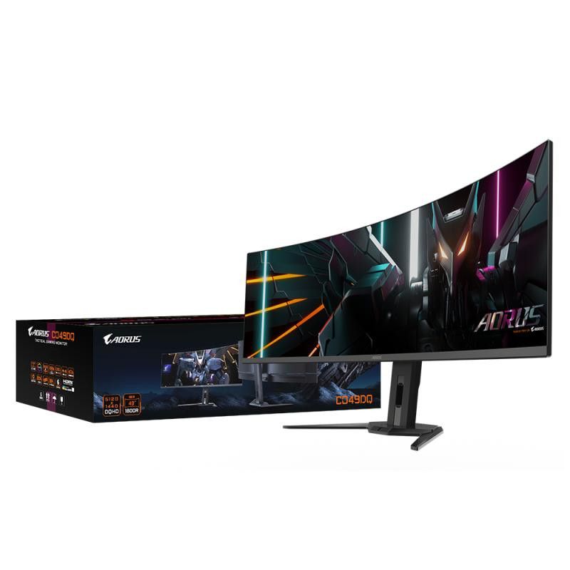 GIGABYTE Moniteur de jeu incurvé CO49DQ OLED - 5120x1440 (DQHD), 1800R, 144Hz, 0,03 ms, KVM, FreeSync Premium Pro, HDMI 2.... (image 4)