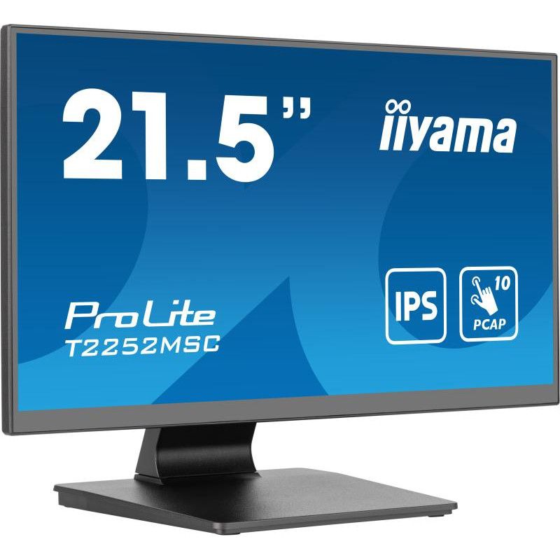 iiyama ProLite T2252MSC-B2 écran plat de PC 54,6 cm (21.5") 1920 x 1080 pixels Full HD LCD Écran tactile Noir · Moniteur ·... (image 3)