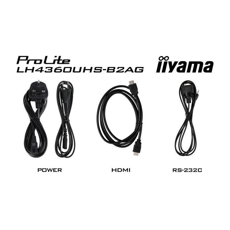 iiyama LH4360UHS-B2AG Écran d'affichage dynamique Carte A numérique 108 cm (42.5") LED Wifi 500 cd/m² 4K Ultra HD Noir Int... (image 20)