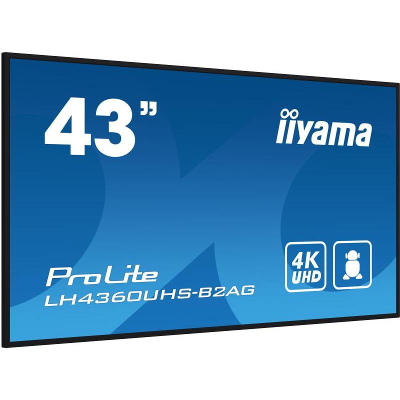 iiyama LH4360UHS-B2AG Écran d'affichage dynamique Carte A numérique 108 cm (42.5") LED Wifi 500 cd/m² 4K Ultra HD Noir Int... (image 4)