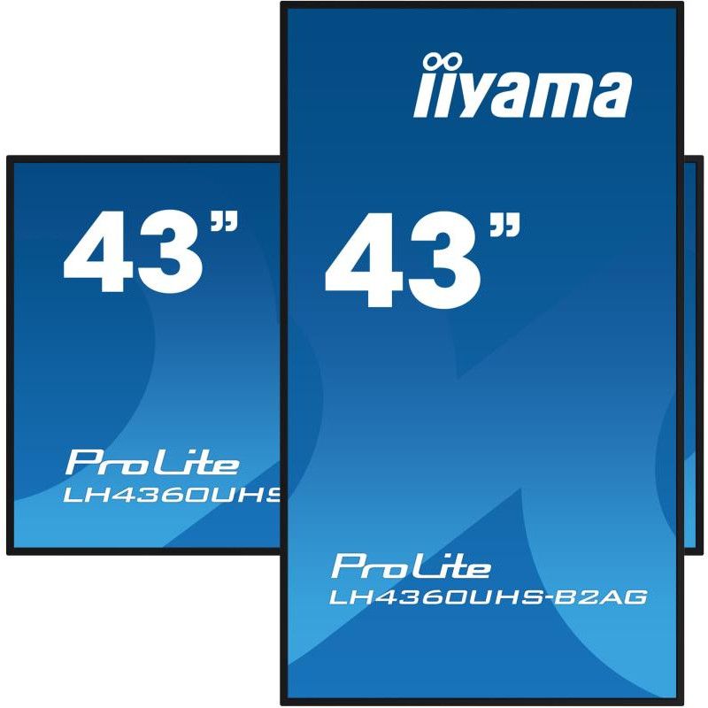 iiyama LH4360UHS-B2AG Écran d'affichage dynamique Carte A numérique 108 cm (42.5") LED Wifi 500 cd/m² 4K Ultra HD Noir Int... (image 5)