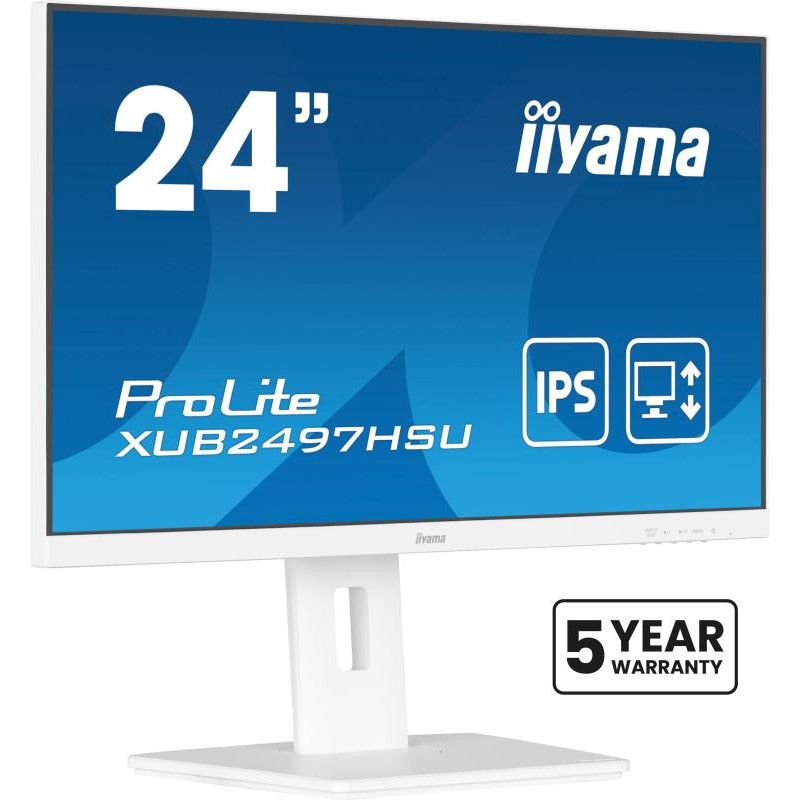 iiyama ProLite XUB2497HSU-W2 écran plat de PC 60,5 cm (23.8") 1920 x 1080 pixels Full HD LED Blanc · Moniteur · Informat S...