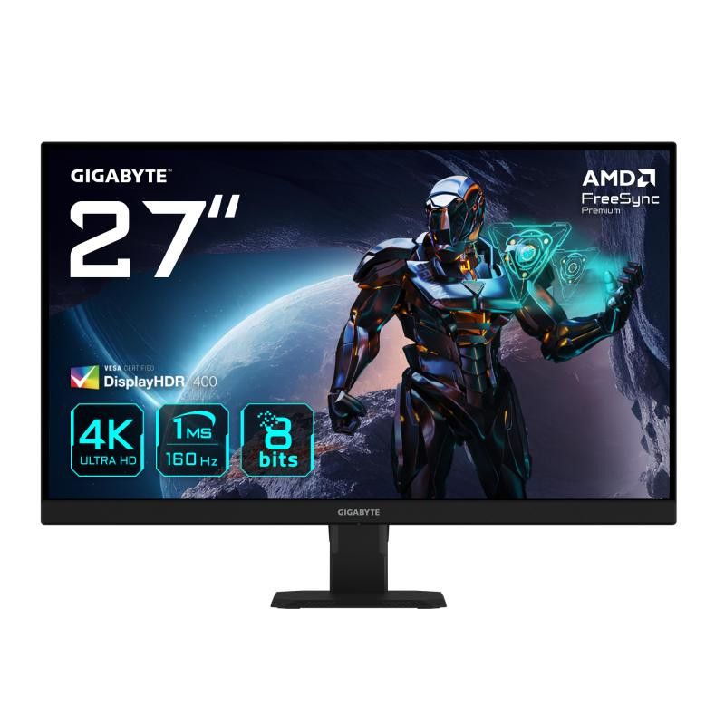 GIGABYTE GS27U 27" Moniteur de jeu UHD - 3840 x 2160, 160Hz, 1ms, 350 cd/m², Display HDR400, HDMI 2.1, DisplayPort 1.4 · I...