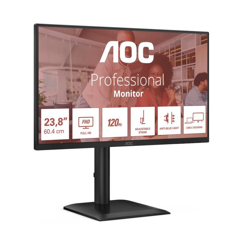 AOC E4 24E4CV écran plat de PC 60,5 cm (23.8") 1920 x 1080 pixels Full HD LED Noir · Moniteur · Informat Systems Strasbourg (image 21)