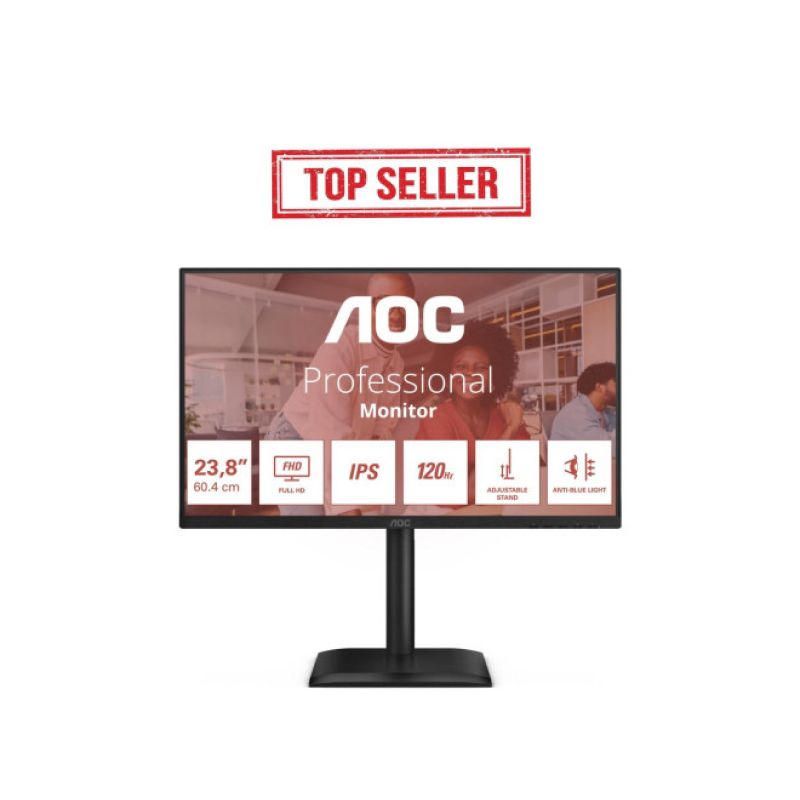 AOC 24E4U écran plat de PC 60,5 cm (23.8") 1920 x 1080 pixels Full HD LED Noir · Moniteur · Informat Systems Strasbourg