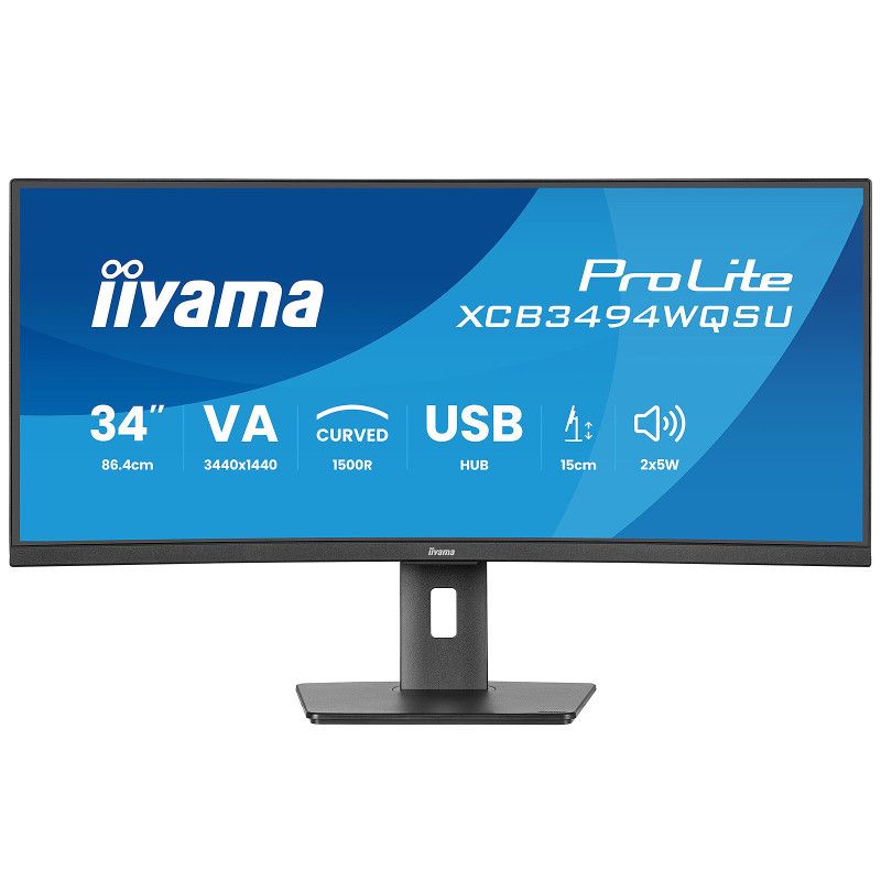 iiyama ProLite XCB3494WQSU-B1 écran plat de PC 86,4 cm (34") 3440 x 1440 pixels UltraWide Quad HD LED Noir · Moniteur · In... (image 5)