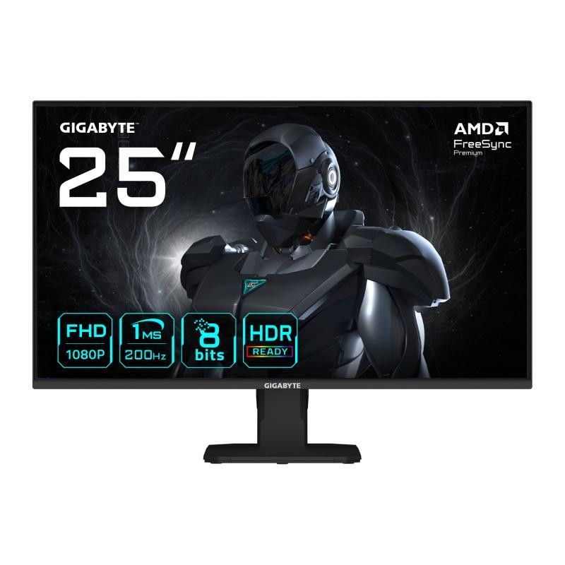 GIGABYTE GS25F2 Écran Gaming 25" FHD - 1920 x 1080, 200Hz, 1ms, 300 cd/m², Display HDR 10, HDMI 2.0, DisplayPort 1.4 · Mon...