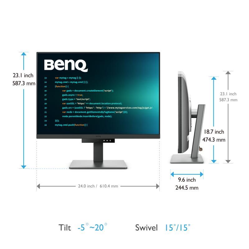 BenQ RD280U écran plat de PC 71,6 cm (28.2") 3840 x 2560 pixels 4K Ultra HD Noir · Moniteur · Informat Systems Strasbourg (image 5)