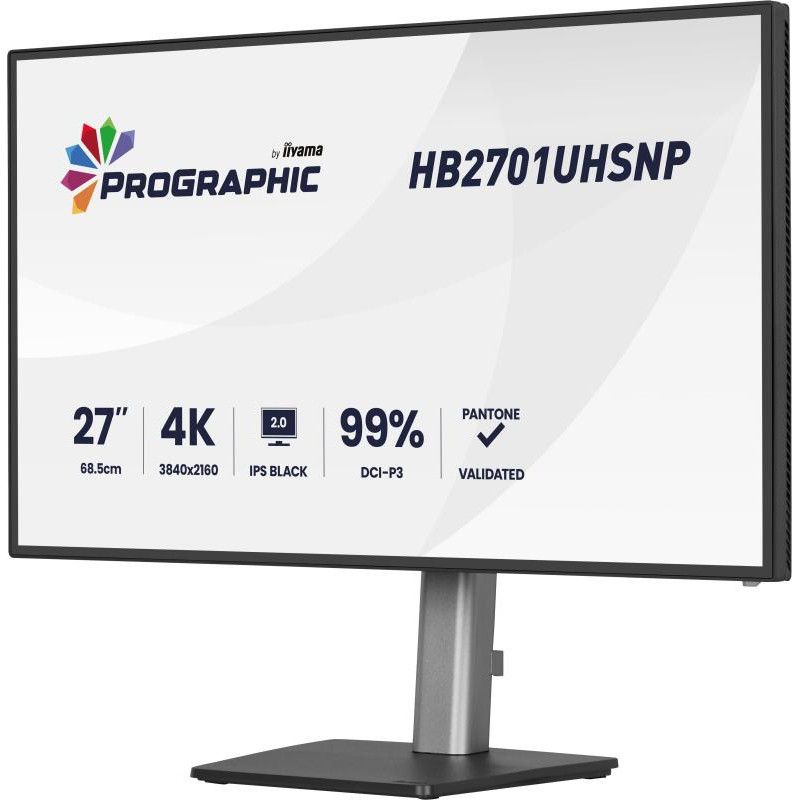 iiyama PROGRAPHIC HB2701UHSNP-B1 écran plat de PC 68,6 cm (27") 3840 x 2160 pixels 4K Ultra HD LCD Noir · Moniteur · Infor... (image 4)