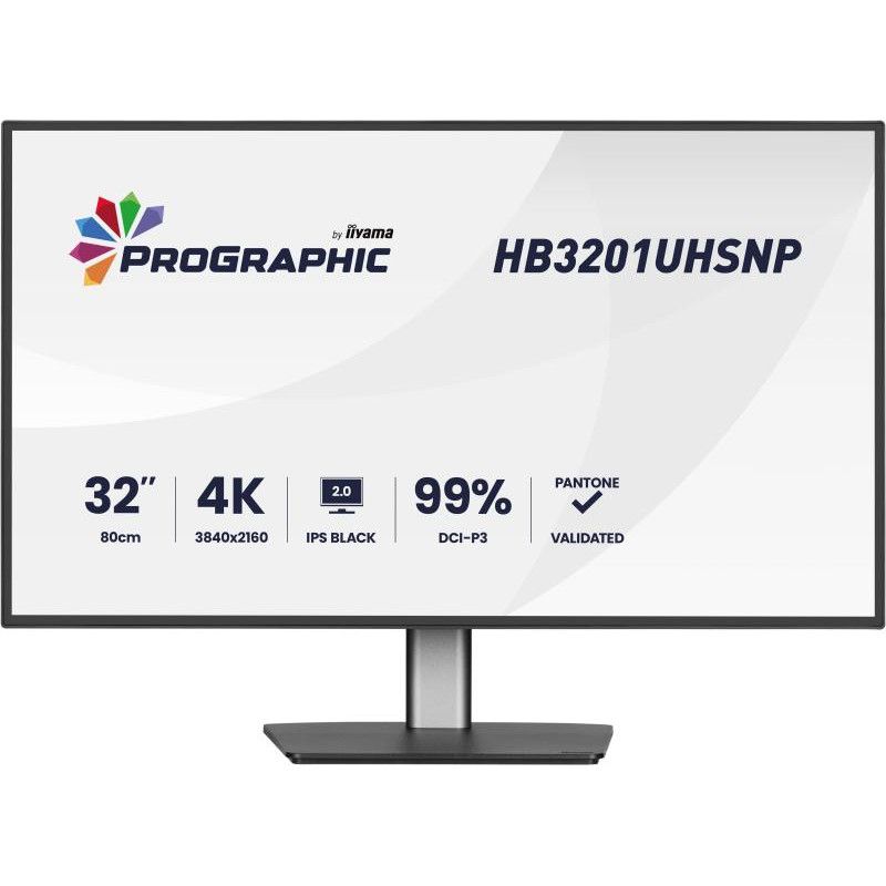 iiyama ProGraphic HB3201UHSNP-B1 écran plat de PC 80 cm (31.5") 3840 x 2160 pixels 4K Ultra HD Noir · Moniteur · Informat ...